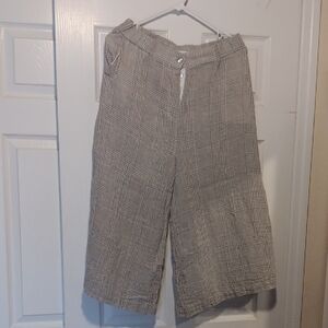 Plaid Wide Leg Pants